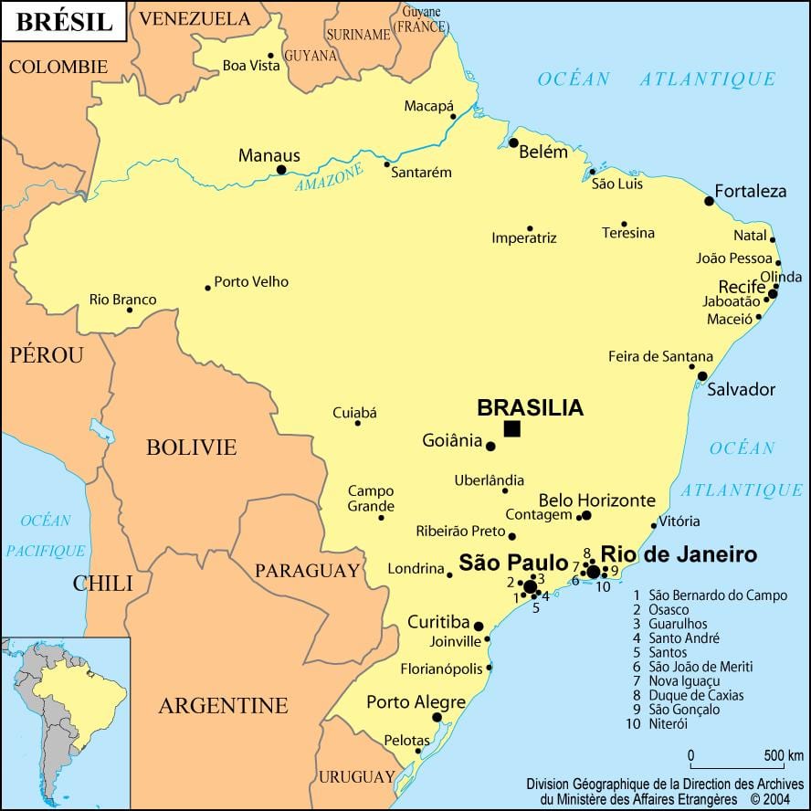 bản đồ của brazil đang ở Rio de Janeiro