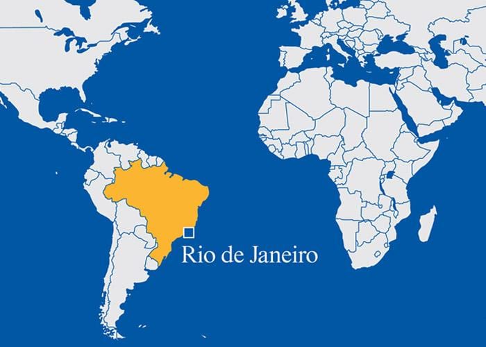 bản đồ thế giới đang ở Rio de Janeiro