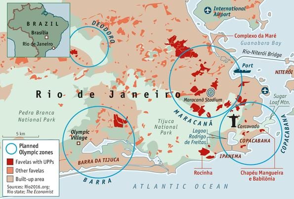 khu ổ chuột ở Rio de Janeiro bản đồ