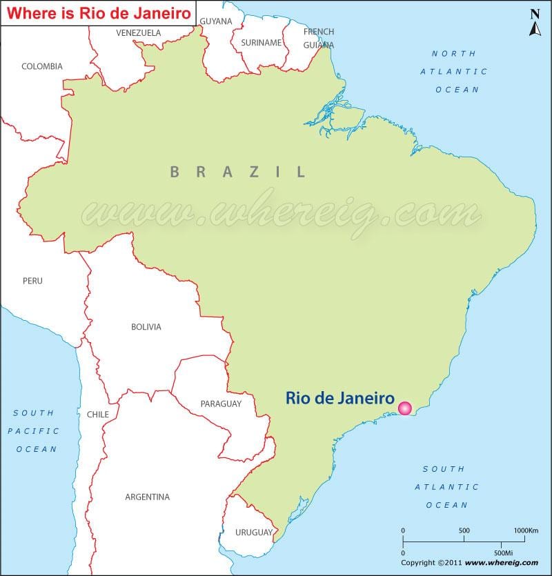 show Rio de Janeiro trên bản đồ