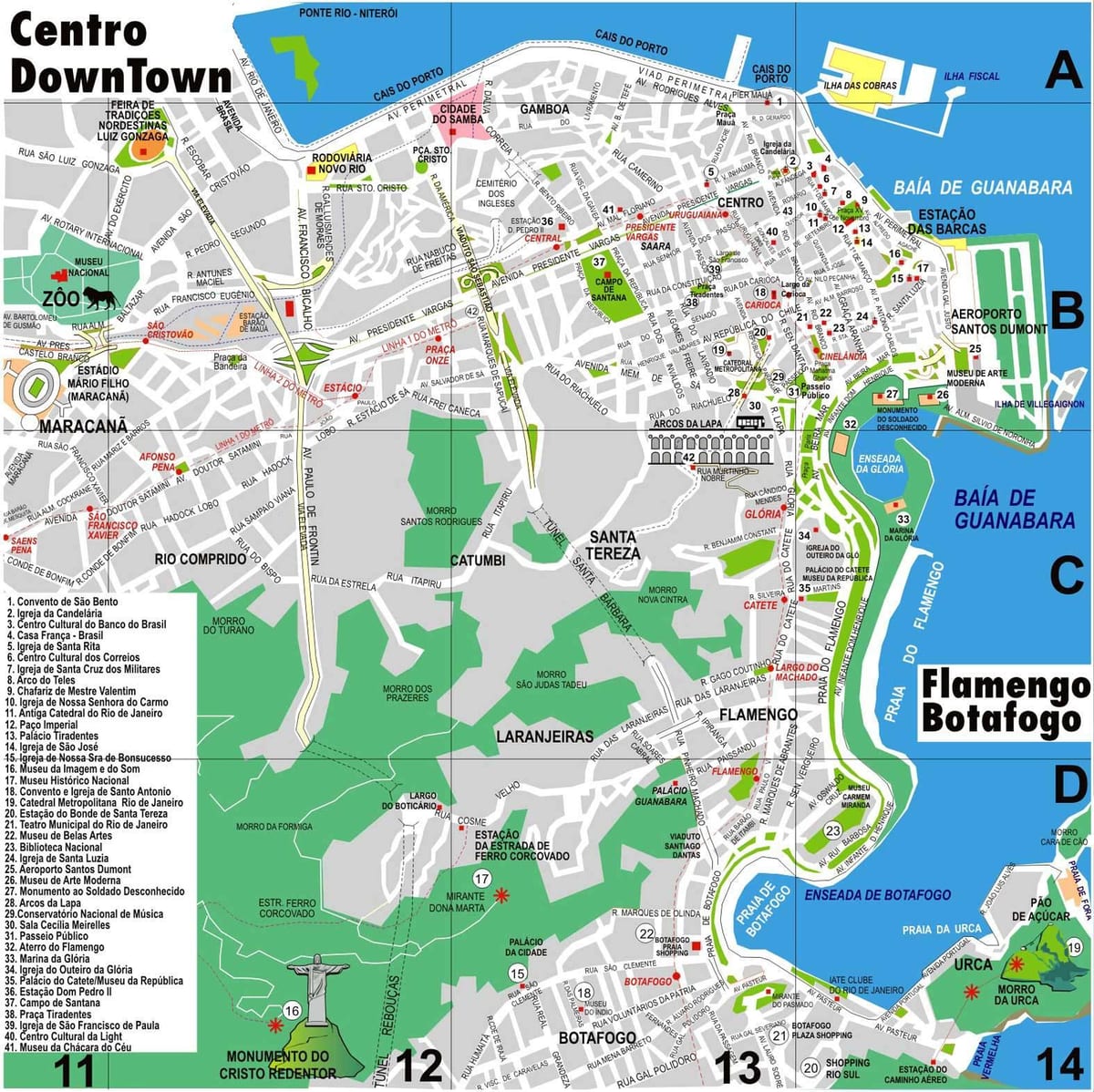 bản đồ của Rio đi du lịch