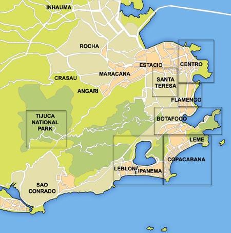 bản đồ của khu phố Rio