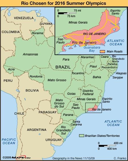Rio thành phố bản đồ