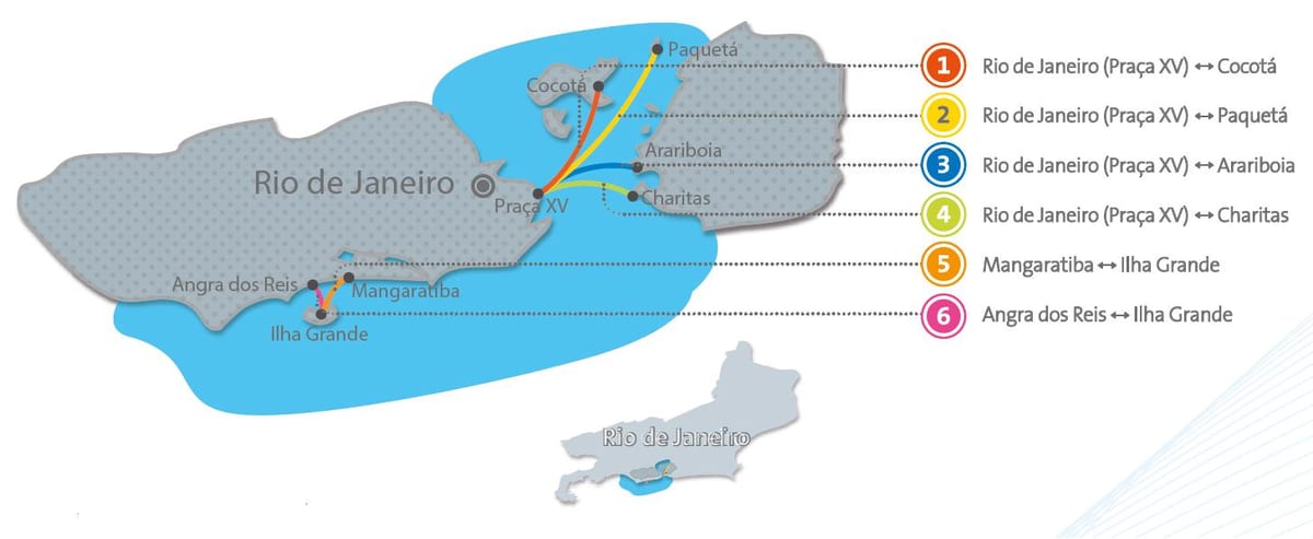 Rio de Janeiro thuyền bản đồ