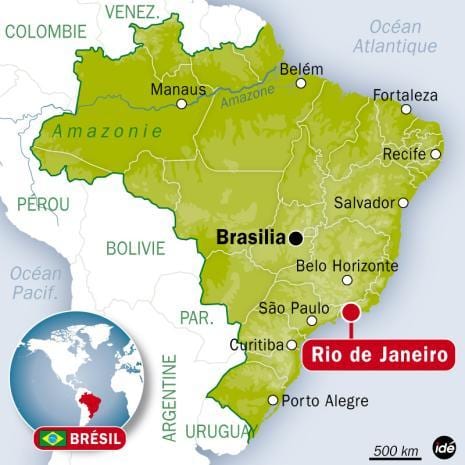 mà là Rio nằm trên bản đồ thế giới