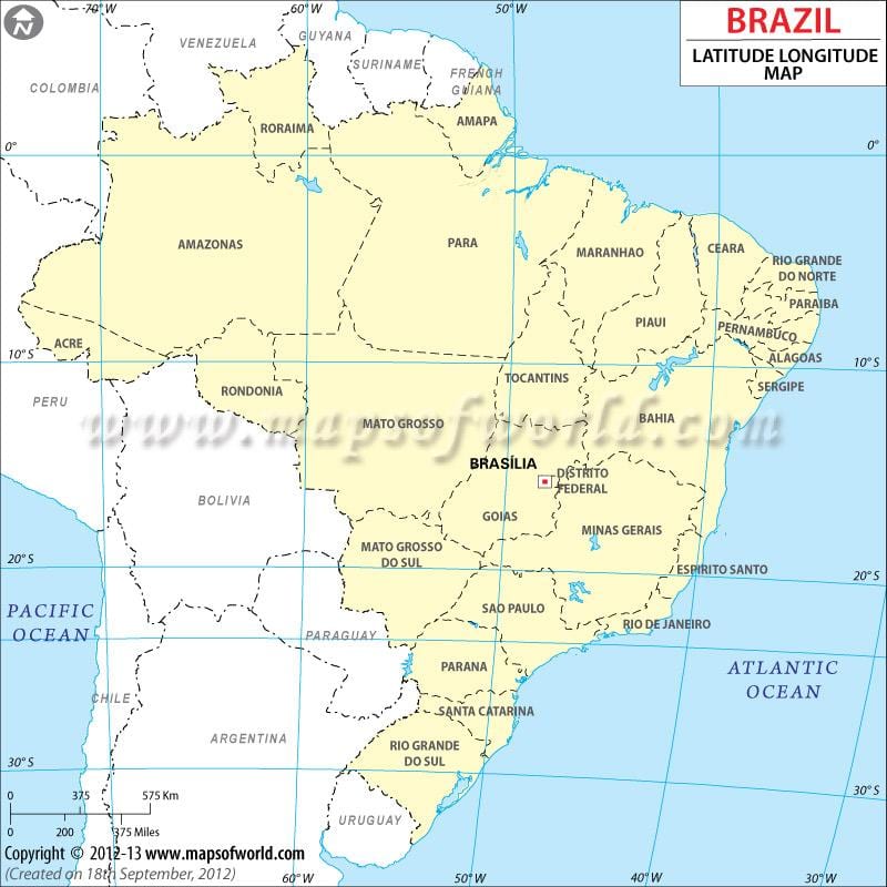 vĩ độ bản đồ của Rio