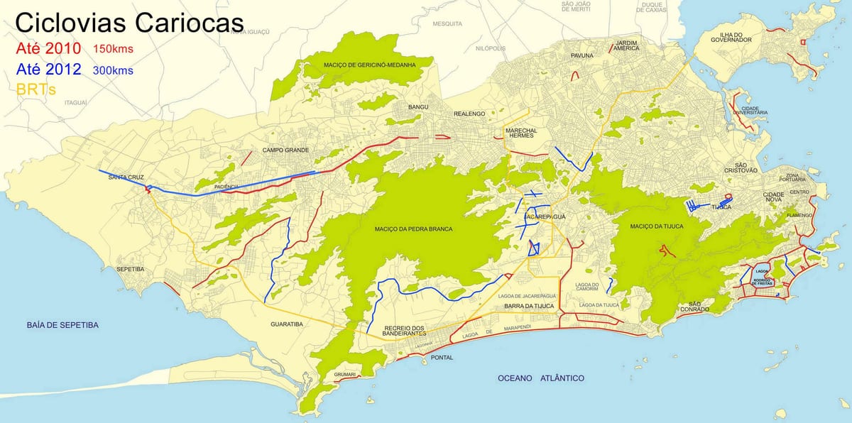 Rio de Janeiro xe đạp bản đồ