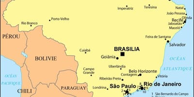 Bản đồ của brazil đang ở Rio de Janeiro