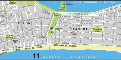 Leblon Rio de Janeiro bản đồ