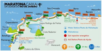 Bản đồ của Rio đường marathon