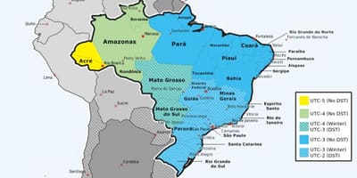 Rio múi giờ bản đồ